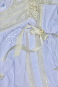 Image 3 of 0-6mo Hollis Heirloom gown, slip & bonnet - Ready To Ship 