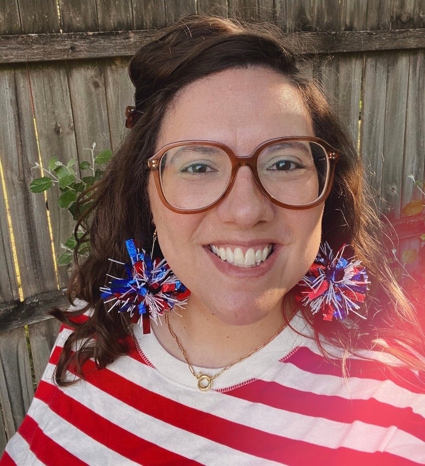 Image of Tinsel Pom Pom Earrings