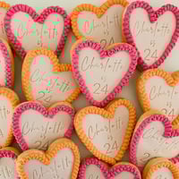 Image 2 of Vintage Frill Hearts- Custom Text ❤️