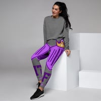 Image 1 of BOSSFITTED Grey and Purple AOP Women's Joggers