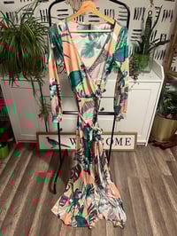 Image 1 of flower wrap dress with slip 