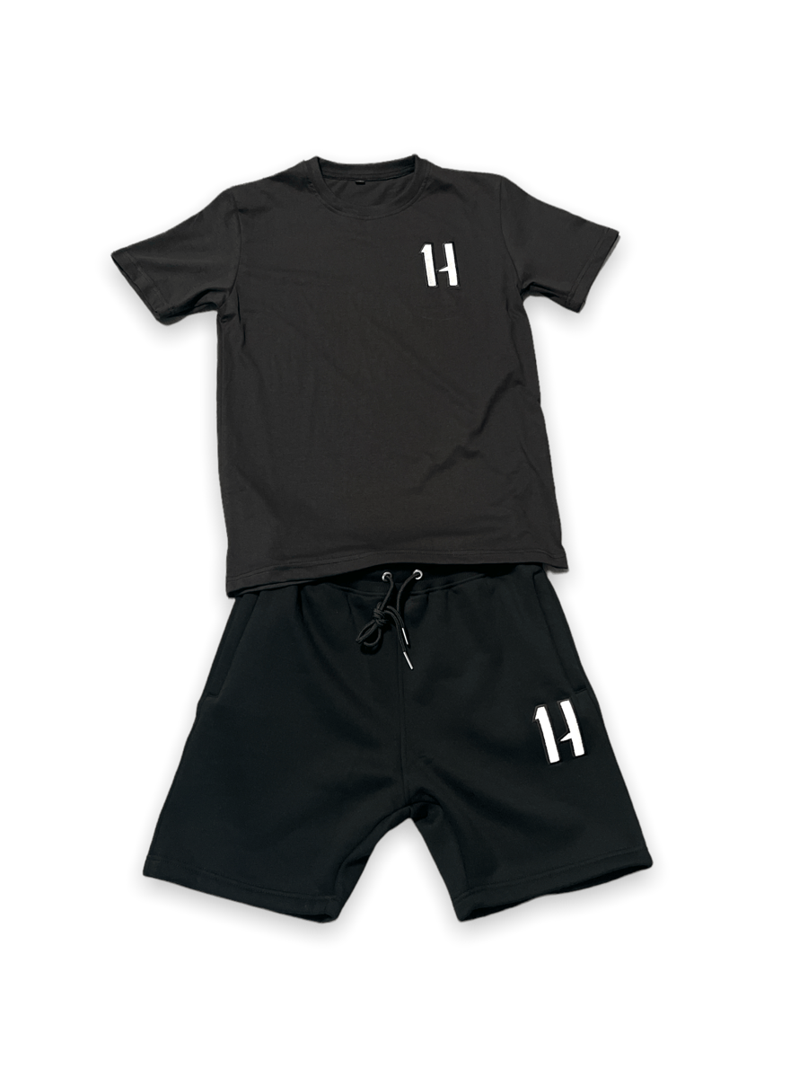 1hundredornothing Black shorts set