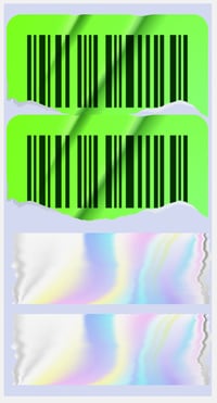 Image 1 of Barcode & Smiley Vibe Sticker Set 