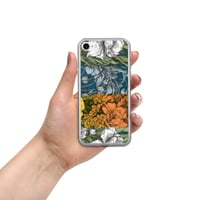 Image 3 of Art Nouveau Inspired Colorful Quartet Boho Hippie Floral Sketch Clear Case for iPhone®