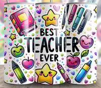 Best teacher ever 20oz subliamtion tumbler