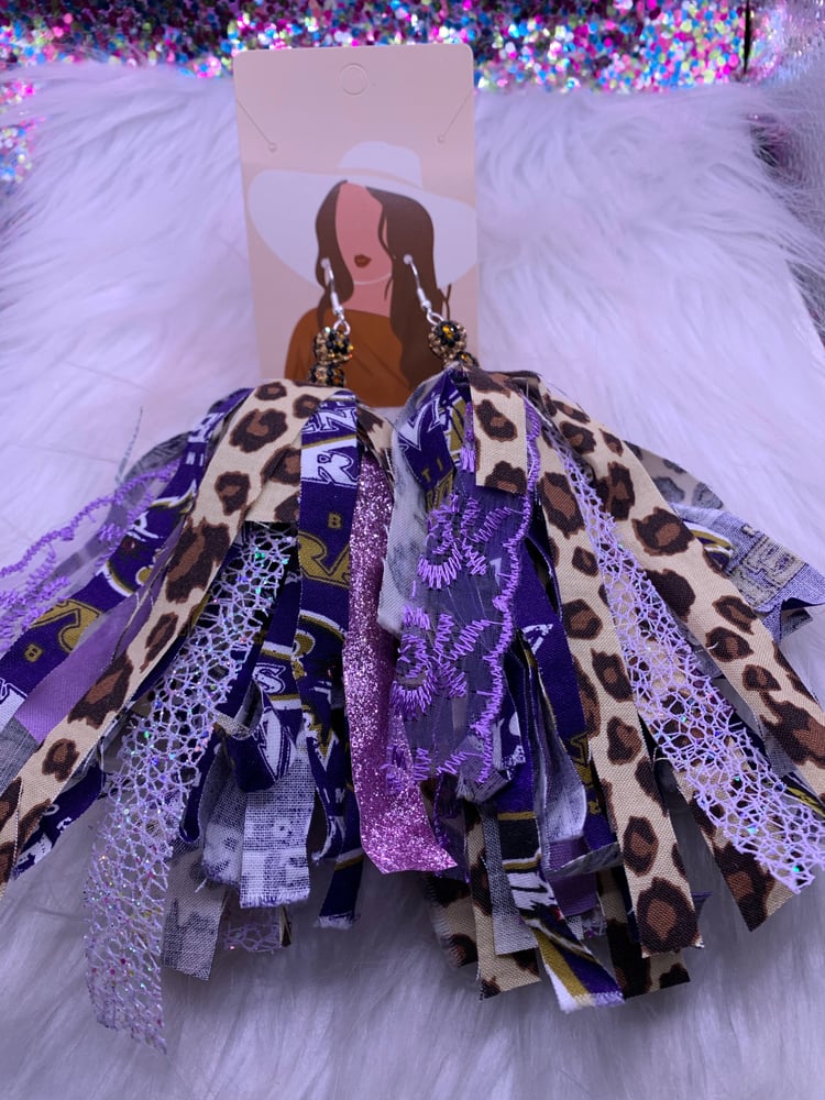 Image of Ravens Gurl Tassel Earrings #2