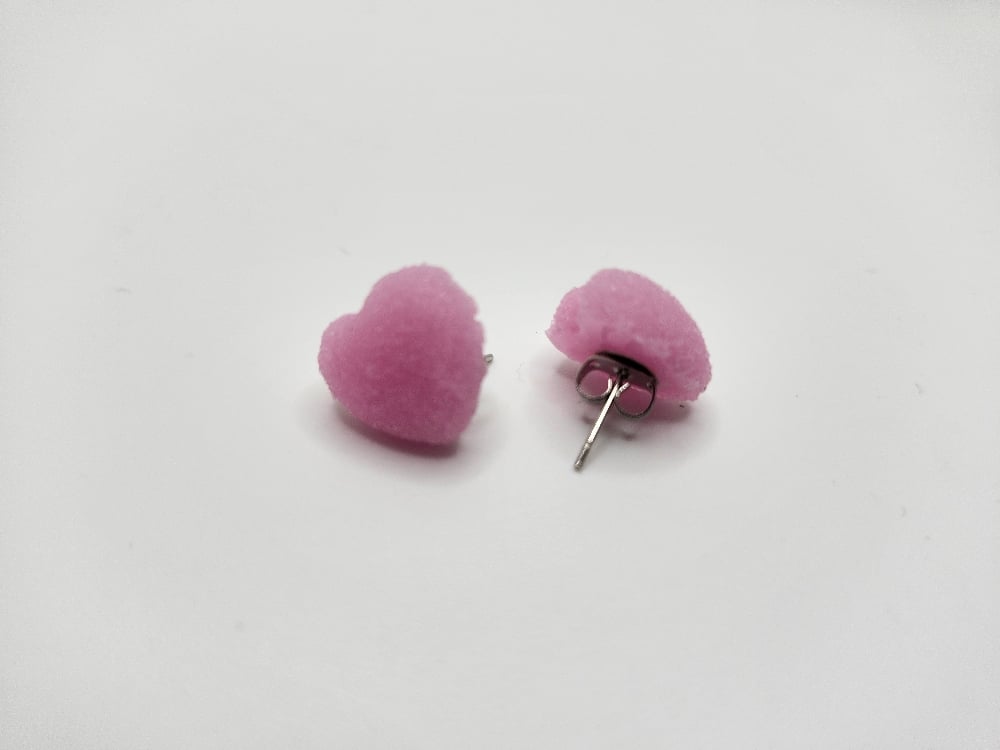 Image of Pink Candy Heart Earrings