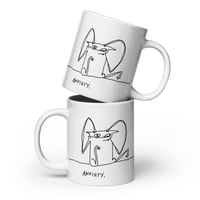 Image 2 of anxiety brain White glossy mug 