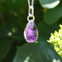 Image 3 of Amethyst Window Pendant Necklace