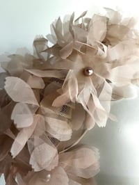 Image 3 of Nude organza flower crown