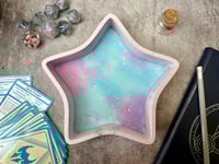 Image 1 of Star Shaped Pink and Blue Galaxy Dice Tray