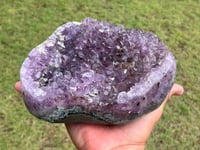 Image 1 of Amethyst With Calcite & Polished Edges | Brazil #2185