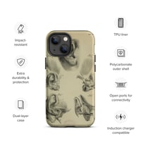 Image 21 of Vintage Book Page Anatomical Illustration Human Ear Tough Case for iPhone®