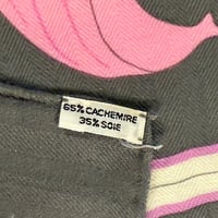 Image 4 of Hermès Cashmere Shawl  "Fleurs de Lotus" by Christiane Vauzelles 140cm