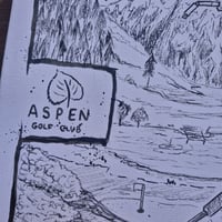 Image 3 of Hunter s thompson golf hand painted canvas