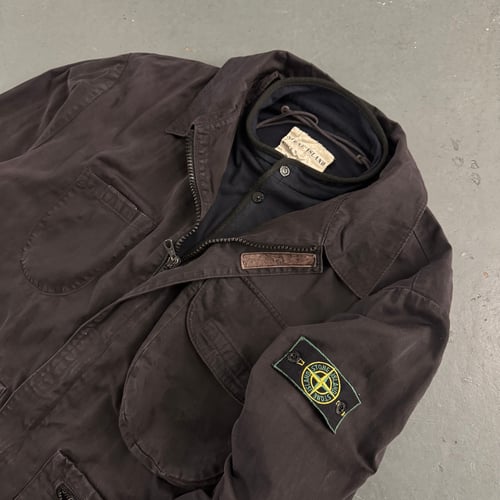 Image of AW 1994 Stone Island Raso Gommato 3D pocket jacket, size XXL
