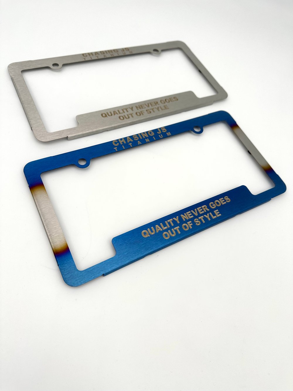 Titanium license plate Frame
