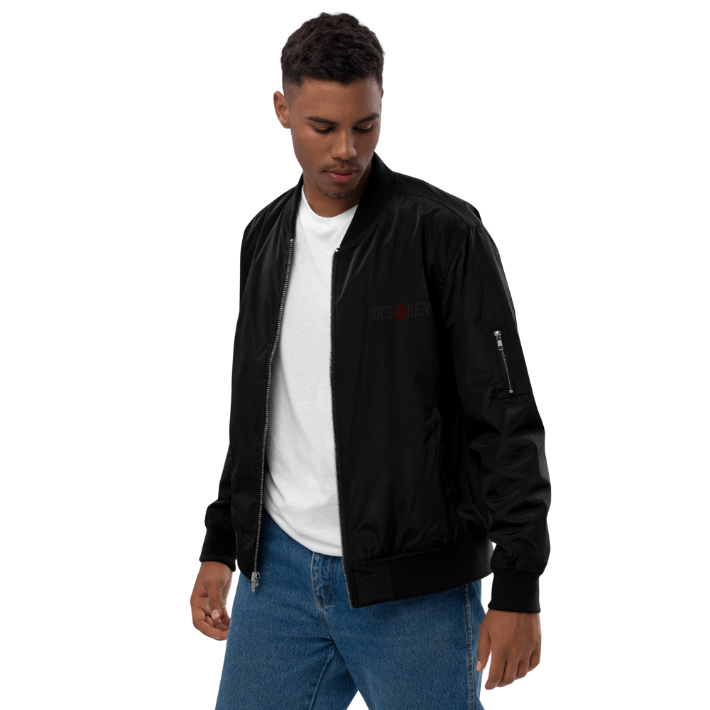 DISOBEY EMBROIDERED PREMIUM RECYCLED BOMBER JACKET