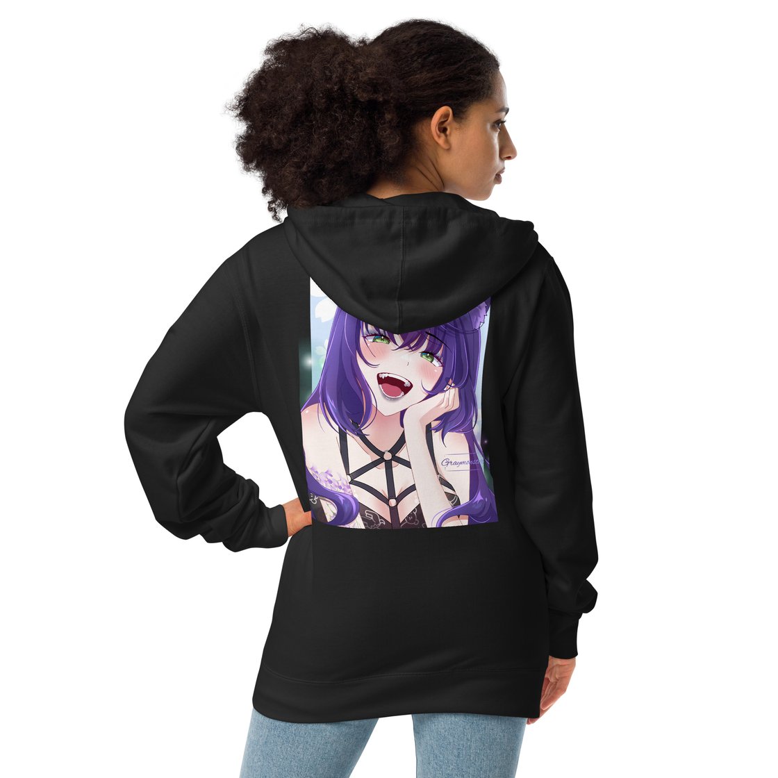 Image of Smile Unisex fleece zip up hoodie