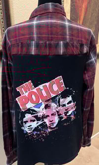 Vintage Black/Red/White Flannel Shirt The Police
