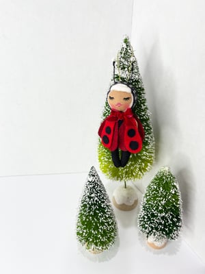 Image of Ladybug Christmas Doll Ornament