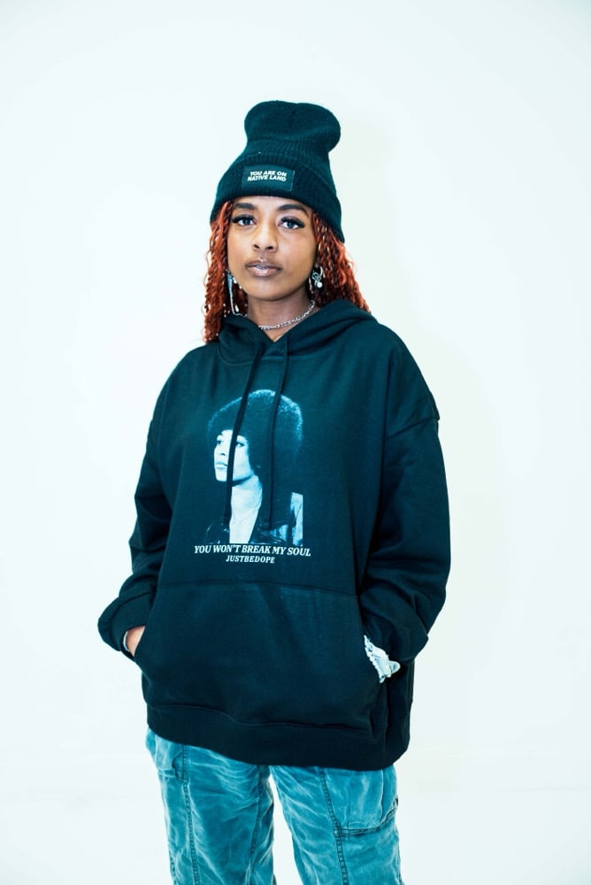 Image of Angela Davis Soul Hoodie Black