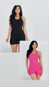Bella Romper (hot pink) (Black)
