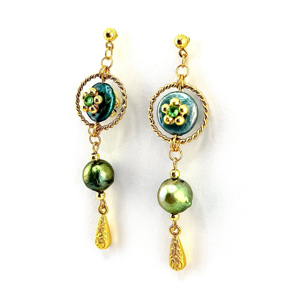 Image of Golden Evergreen Earrings