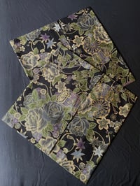 Image 5 of Japanese Black Floral Pillow cases (PAIR)
