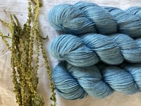 Alpaca, silk and cashmere 4ply BLUE