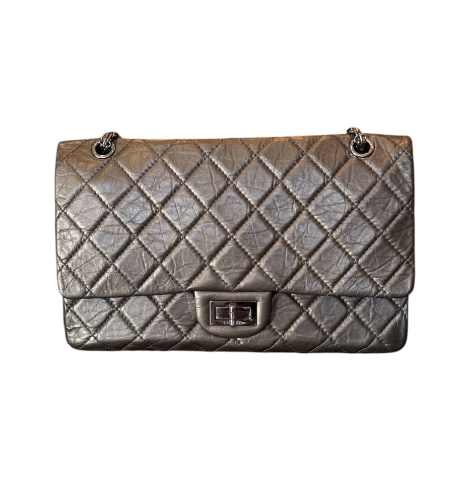 Image of Chanel Metallic Reissue 2.55 Classic Flap Handbag 958-186