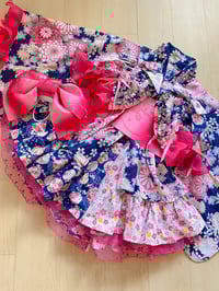 Image 3 of hanari memori - yukata dress, skirt and shrug set with obi 