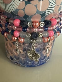 Image 1 of Blue Dream Flower | Tumbler Bracelet Stack