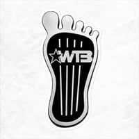 Barefoot WTB Pedal Vinyl Decal 5.5"