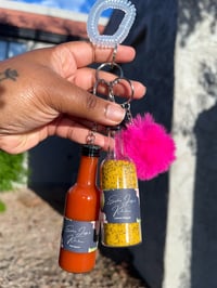 Image 2 of Esha’s Spice Keychain - 1 Hot sauce + One Seasoning Of Your Choice 