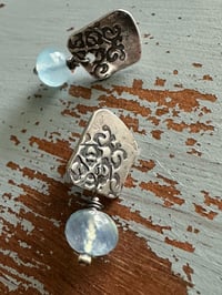 Image 11 of aquamarine and sterling silver post earrings