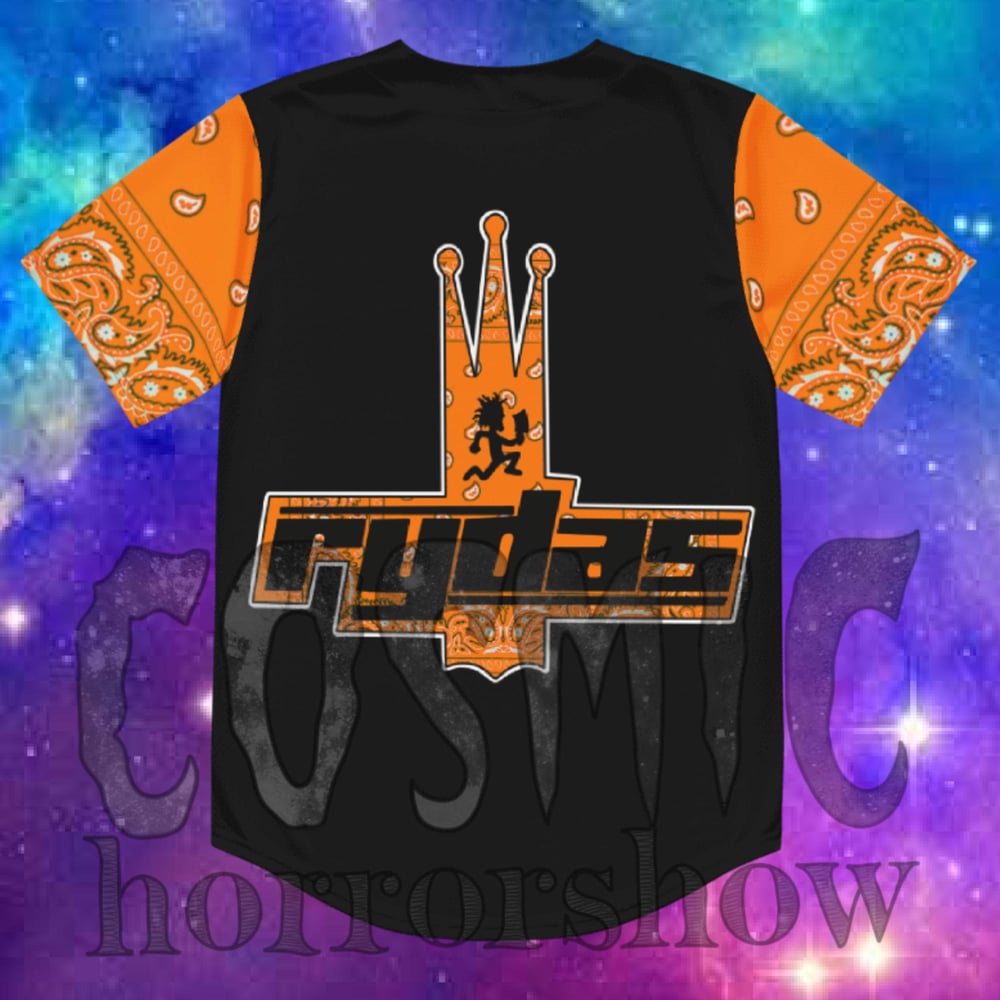 Orange Rydas baseball jersey