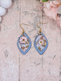 Image 2 of Duck-Egg Blue Layered Earrings