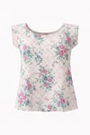 Vintage Pink Floral T Top sizes 8-20 with free postage 