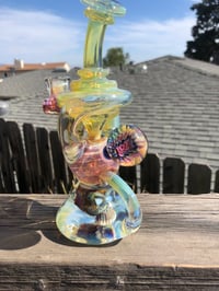 Image 1 of Skull perc floating ball recycler 