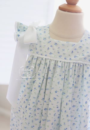 Image of Size 2 ready-to-ship blue floral sundress 