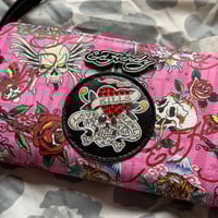 Image 3 of ($30 nwt) Ed hardy pink bling wallet 