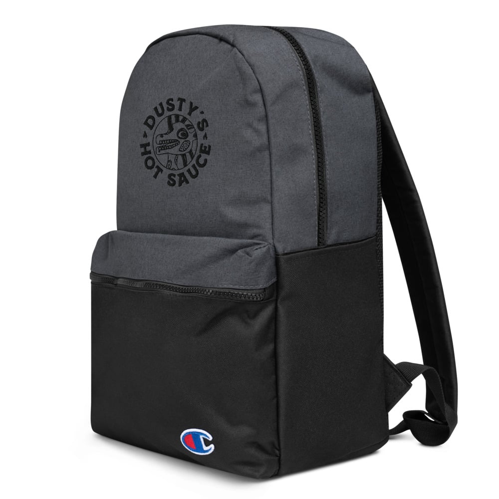 DUSTYS Hot Sauce Embroidered Champion Backpack