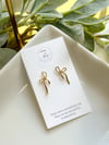 Tie Knot Studs Gold Plated 