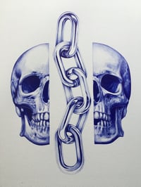 Print - Skull and Chains - Ballpoint A3
