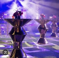 Image 3 of Gold Stainless Steel cocktail luxury tables  for rent only 