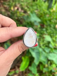 Image 1 of Sterling Astral Monstone Ring Sz 7