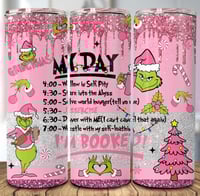 Pink grinch 20oz subliamtion tumbler