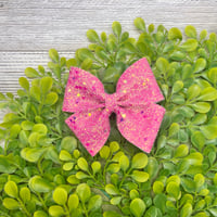 Image 1 of Glitter Flouncy | 3.5" | Baby Pink, Pink, Hot Pink