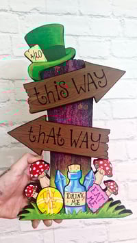 Image 1 of Wonderland wood cutout original 